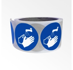 Rouleau de 250 pictos - Lavage mains obligatoire - M011 - ISO 7010