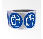 Rouleau de pictos - Visière de protection obligatoire - M013