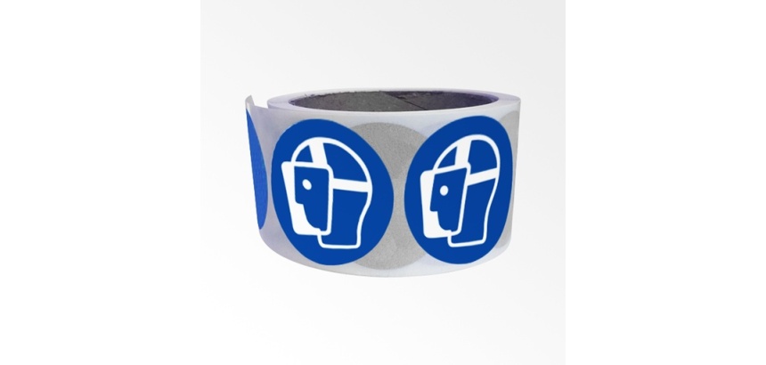 Rouleau de pictos - Visière de protection obligatoire - M013