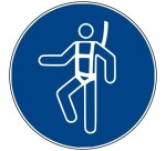 Rouleau de pictos - Harnais de sécurité obligatoire - M018 50 mm