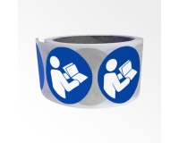 Rouleau de pictos M002 - Obligation consulter le manuel - ISO 7010 100 mm