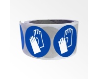Rouleau de pictos - Gants de protection obligatoires - M009 50 mm