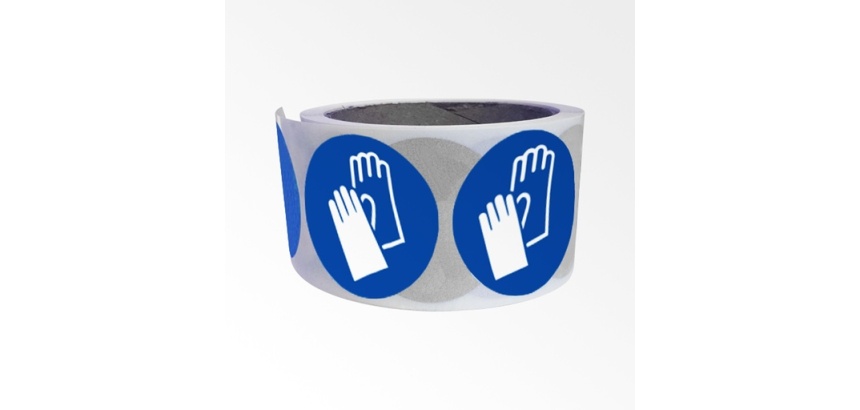 Rouleau de pictos - Gants de protection obligatoires - M009