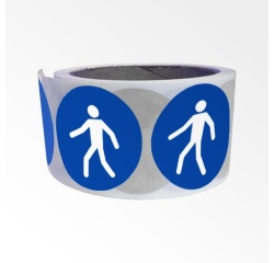 Rouleau de Pictos d'Obligation - Utiliser le passage - M024 25 mm