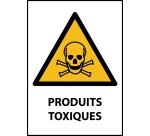Signalétique de danger - Produits Toxiques - W016 - ISO 7010 Vinyle Souple Autocollant A4
