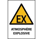 Panneau de danger - Atmosphère explosive - W021 - ISO 7010 Vinyle Souple Autocollant A4