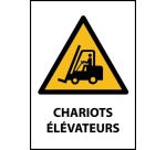 Panneau Danger - Chariots élévateurs - W014 - ISO 7010 PVC à visser A4