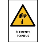 Panneau de danger - Eléments pointus - W022 - ISO EN 7010