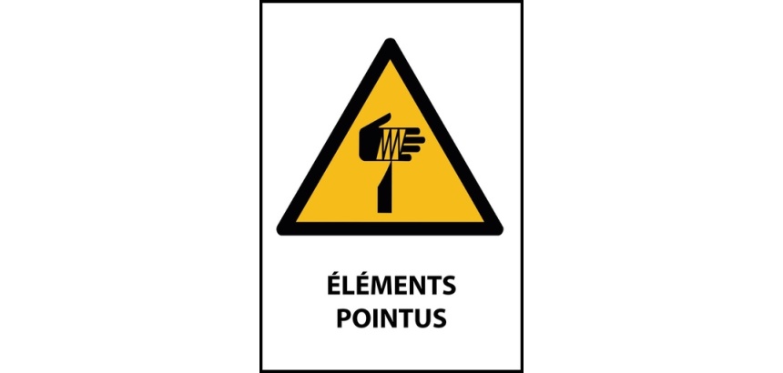Panneau de danger - Eléments pointus - W022 - ISO EN 7010