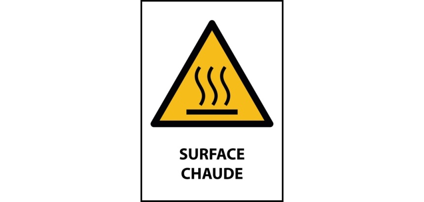 Signalétique de danger - Surface chaude - W017 - ISO 7010