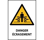 Panneau sécurité - W019 – Danger d’écrasement – ISO EN 7010
