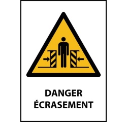 Panneau sécurité - W019 – Danger d’écrasement – ISO EN 7010