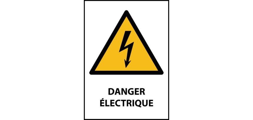 Panneau Danger électrique - W012 – Conforme norme ISO EN 7010