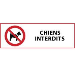Signalétique d'interdiction - Interdit aux chiens - P021 - ISO 7010 297 x 105 mm Vinyle Souple Autocollant