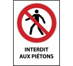 Panneau d'Interdiction - Interdit aux piétons - P004 - ISO 7010