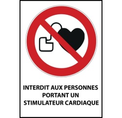 Panneau d'interdiction - Stimulateur cardiaque - P007 - ISO 7010 Vinyle Souple Autocollant A5