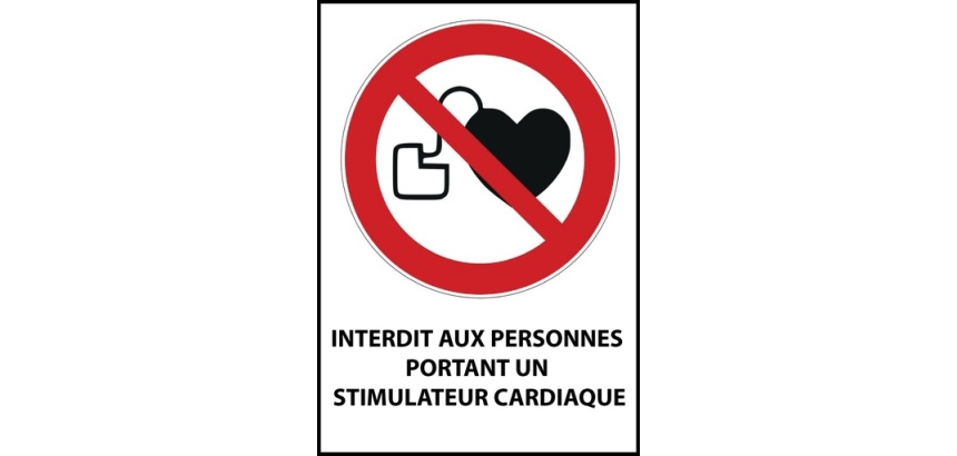 Panneau d'interdiction - Stimulateur cardiaque - P007 - ISO 7010