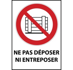 Panneau d'interdiction - Picto Ne pas obstruer - P023 - ISO 7010 Vinyle Souple Autocollant A5