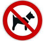 Rouleau pictos - Interdit aux chiens - P021 - ISO 7010 - 250 ex