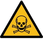 Rouleau de pictos - Danger matières toxiques - W016 - ISO 7010 25 mm