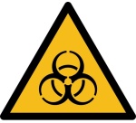Rouleau de Pictos de Danger - Risque biologique - W009 25 mm