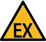 Rouleau de pictos - Danger atmosphère explosive - ATEX - W021 25 mm