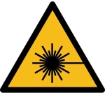 Rouleau de Pictos de Danger - Rayonnement laser - W004 50 mm