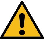 Rouleau de Pictos de Danger - Danger général - W001 - ISO 7010 50 mm