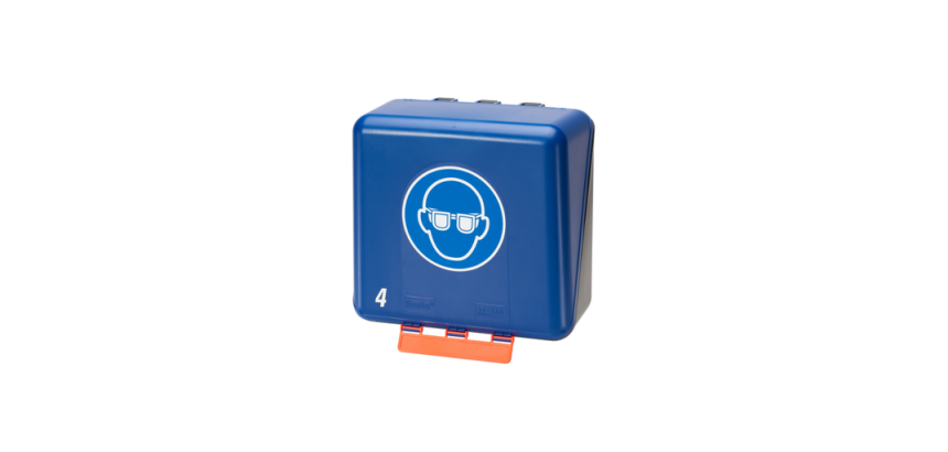 Boîte de rangement EPI pour lunettes – ABS bleu – Sécurité p