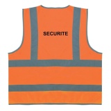 Gilet de sécurité ECO+ orange fluo 4 bandes réfléchissantes L