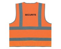 Gilet de sécurité ECO+ orange fluo 4 bandes réfléchissantes XL