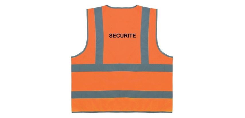 Gilet de sécurité orange fluo ECO+ - 4 bandes réfléchissantes