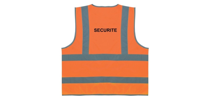 Gilet de sécurité ECO+ orange fluo 4 bandes réfléchissantes L