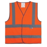 Gilet de sécurité haute visibilité ECO+ orange réfléchissant XL