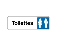 Panneau WC - Toilettes Mixtes Femme/Homme - Fixation adhésive