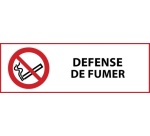 Panneau d'interdiction - Défense de fumer - P002 - ISO 7010 450 x 150 mm PVC 2 mm