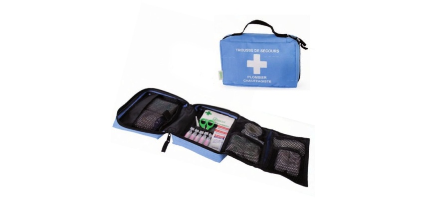 Trousse de secours pour Plombiers et chauffagistes - 24 x 18 x 6 cm