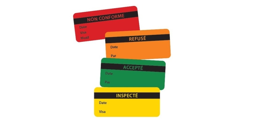 Étiquette fluo adhésive 75 x 35 mm - Rouleau de 500