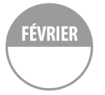 Rouleau de pastilles - Mois de février - Zone de texte