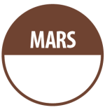 Rouleau de pastilles adhésives - Mars + zone de texte - 500 ex