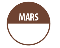 Rouleau de pastilles adhésives - Mars + zone de texte - 500 ex