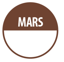 Rouleau de pastilles adhésives - Mars + zone de texte - 500 ex