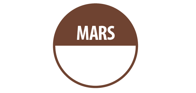 Rouleau de pastilles adhésives - Mars + zone de texte - 500 ex
