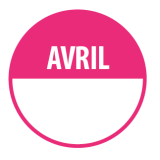 Rouleau de pastilles adhésives - Avril + zone de texte - 500 ex