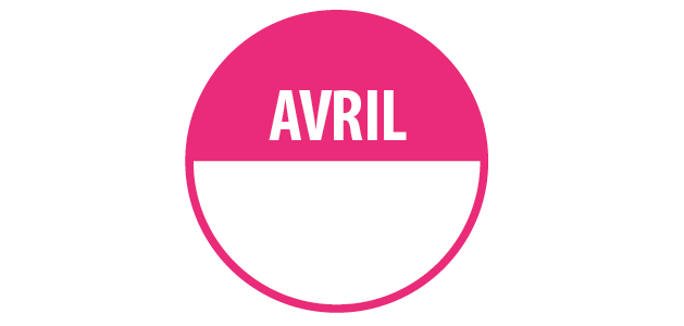Rouleau de pastilles adhésives - Avril + zone de texte - 500 ex