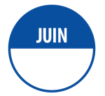 Rouleau de pastilles adhésives - Juin + zone de texte - 500 ex