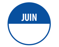 Rouleau de pastilles adhésives - Juin + zone de texte - 500 ex