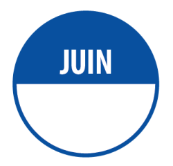 Rouleau de pastilles adhésives - Juin + zone de texte - 500 ex
