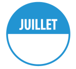 Rouleau de Pastilles d'inventaire "Juillet" - Ø 40 mm - 500 ex
