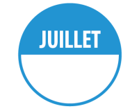 Rouleau de Pastilles d'inventaire "Juillet" - Ø 40 mm - 500 ex